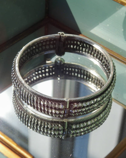 Pearl Silver Bangle - Prata