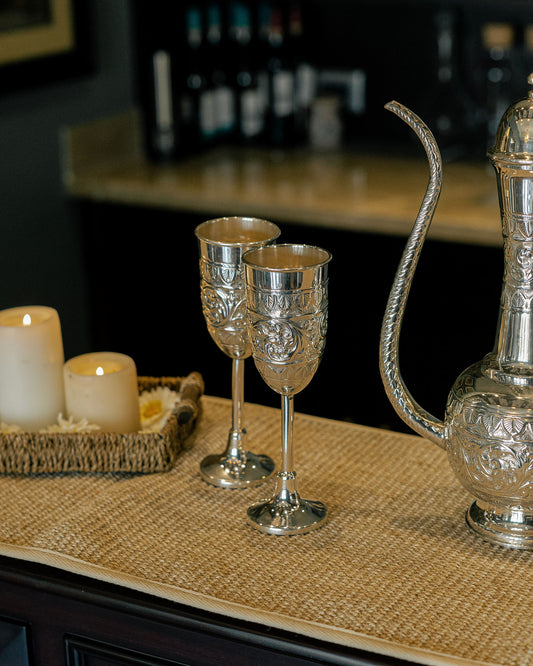 The Embossed Goblet Set - Prata