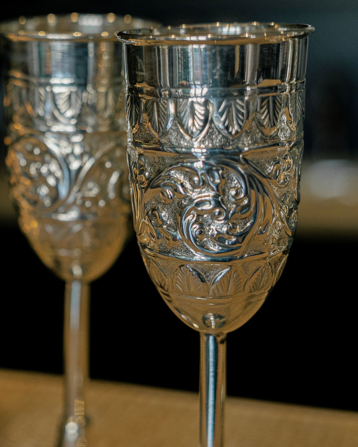 The Embossed Goblet Set - Prata